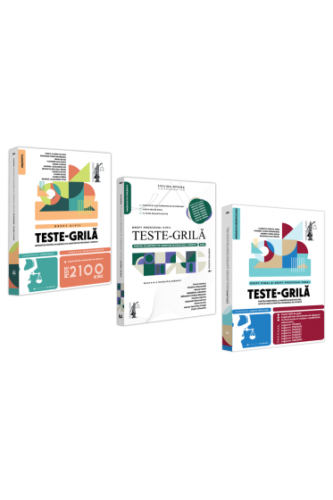 Pachet: Teste grila, drept civil, drept penal, drept procesual penal si drept procesual civil