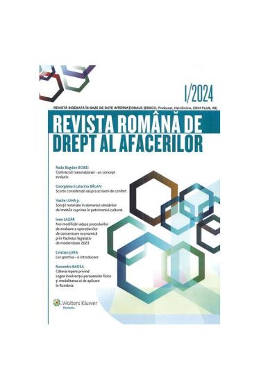 Revista Romana de drept al afacerilor nr 1/2024