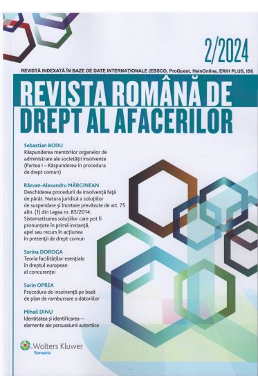 Revista Romana de drept al afacerilor nr 2/2024