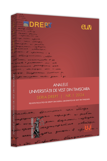 Analele Universitatii de Vest din Timisoara - Seria Drept nr. 1/2024