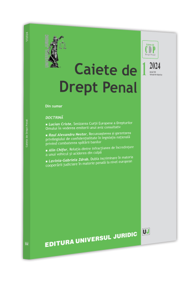 Caiete de drept penal nr. 1/2024