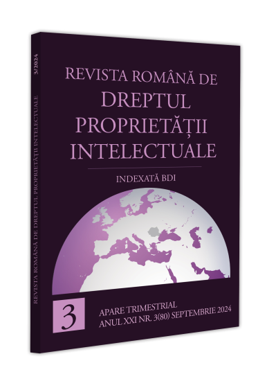 Revista romana de dreptul proprietații intelectuale nr. 3/2024