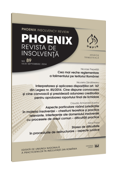 Phoenix. Revista de Insolvența nr. 89