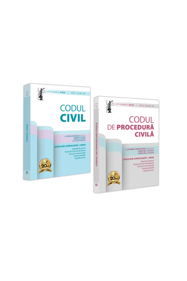 Pachet: Codul civil si Codul de procedura civila - SEPTEMBRIE 2024. Editii tiparite pe hartie alba