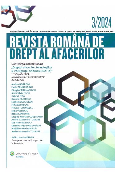 Revista Romana de drept al afacerilor nr 3/2024
