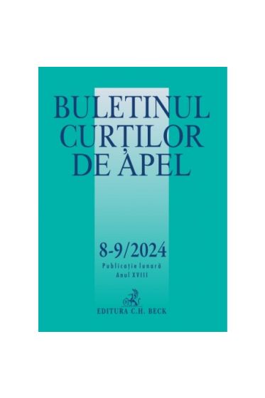 Buletinul Curtilor de Apel nr. 8-9/2024