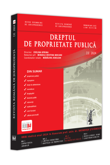 Revista romana de jurisprudența nr. 3/2024 – Dreptul de proprietate publica