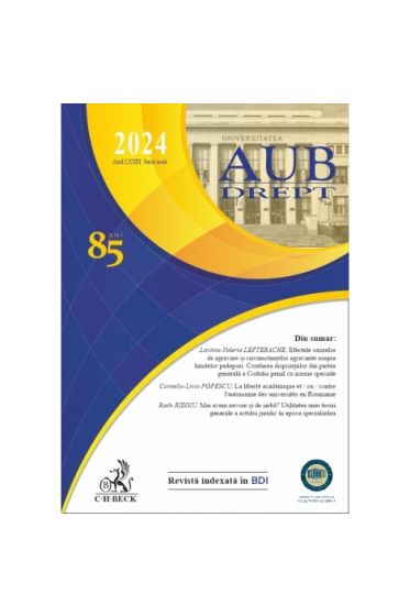 Analele Universitații din București - Seria Drept - 2024