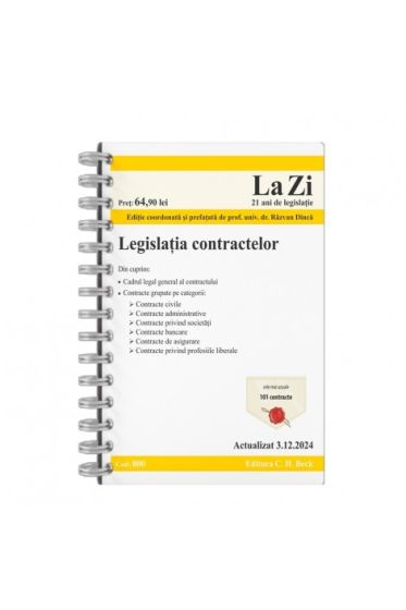 Legislatia contractelor. Cod 800. Actualizat la 3.12.2024