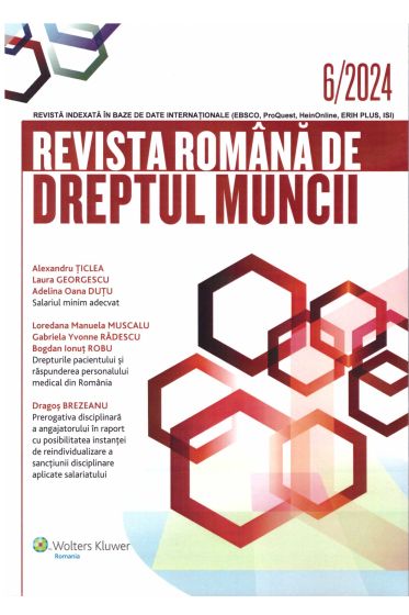 Revista Romana de dreptul muncii nr. 6/2024