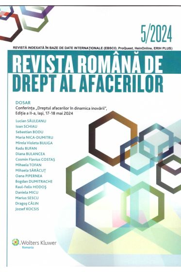 Revista Romana de drept al afacerilor nr 5/2024