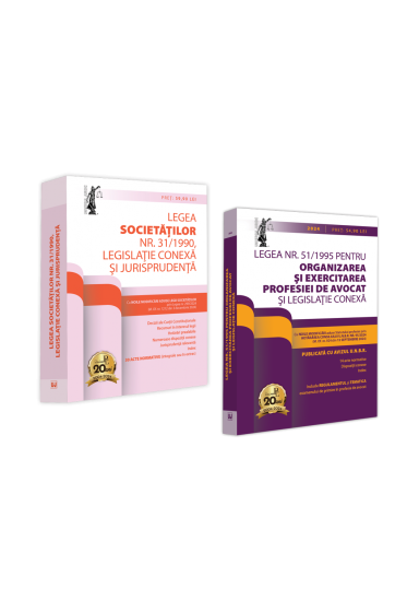 Pachet: Legea societatilor nr. 31/1990 si Legea nr. 51/1995 pentru organizarea si exercitarea profesiei de avocat si legislatie conexa