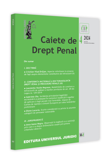 Caiete de drept penal nr. 4/2024