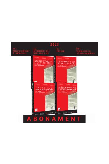 Abonament Revista romana de jurisprudenta (an 2025 - 4 numere)
