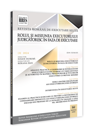 Revista romana de executare silita nr. 3/2024