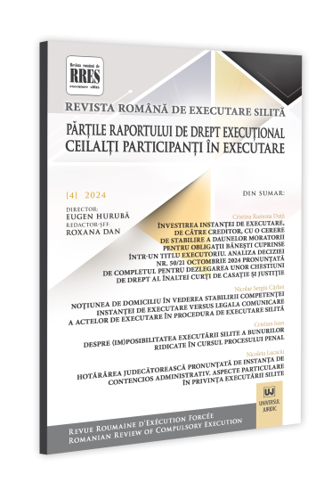Revista romana de executare silita nr. 4/2024