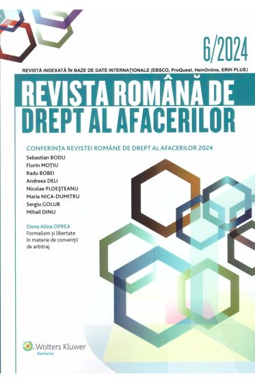 Revista Romana de drept al afacerilor nr 6/2024