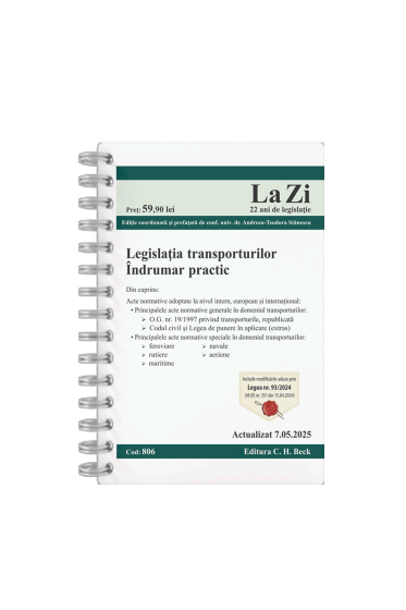 Legislația transporturilor. Cod 806. Actualizat la 7.05.2025