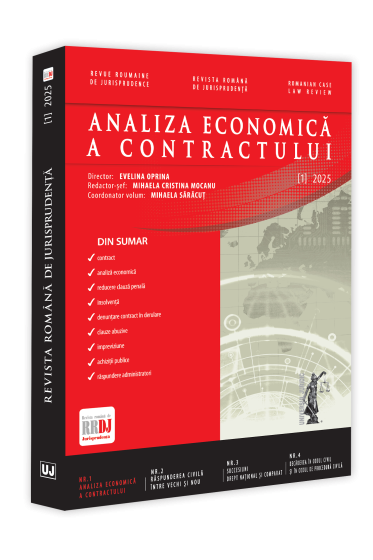 Revista romana de jurisprudența nr. 1/2025 – Analiza economica a contractului