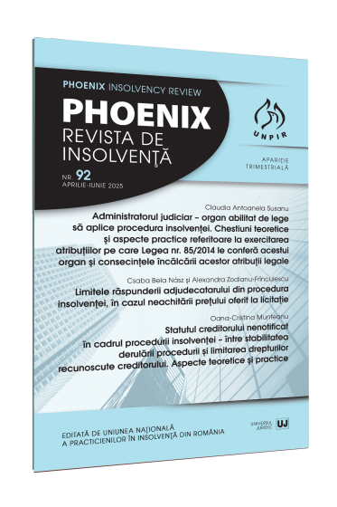 Phoenix. Revista de Insolvența nr. 92