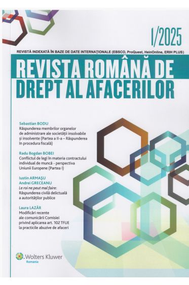 Revista Romana de drept al afacerilor nr 1/2025