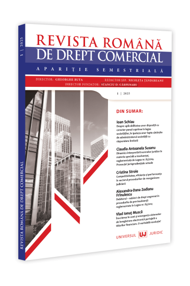 Revista romana de drept comercial nr. 1/2025