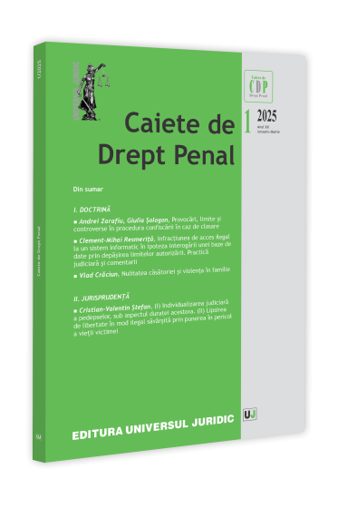 Caiete de drept penal nr. 1/2025