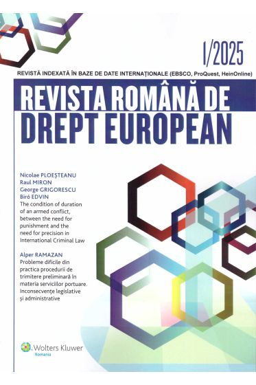 Revista Romana de Drept European nr. 1/2025