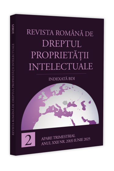 Revista romana de dreptul proprietații intelectuale nr. 2/2025