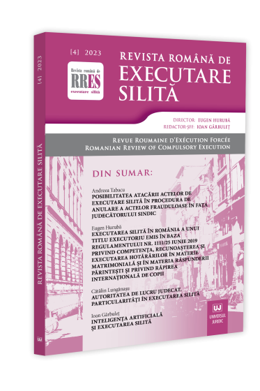 Revista romana de executare silita nr. 4/2023