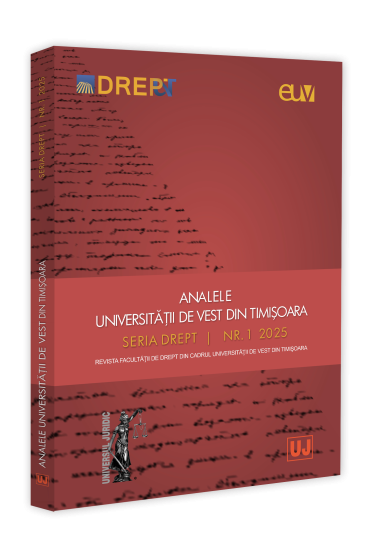 Analele Universitatii de Vest din Timisoara - Seria Drept nr. 1/2025