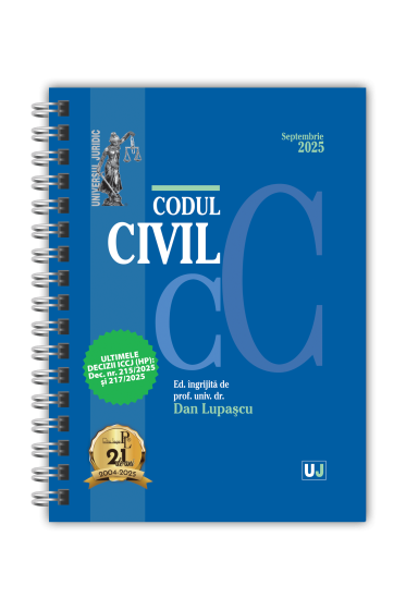 Codul civil Septembrie 2025. EDIȚIE SPIRALATA, tiparita pe hartie alba