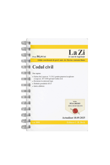 Codul civil. Cod 808. Actualizat la 18.09.2025
