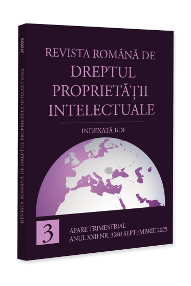 Revista romana de dreptul proprietații intelectuale nr. 3/2025