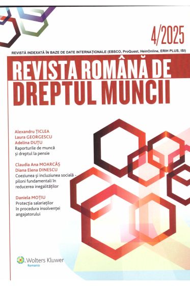 Revista Romana de dreptul muncii nr. 4/2025