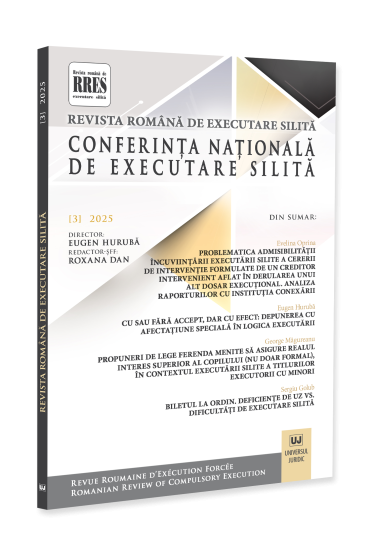 Revista romana de executare silita nr. 3/2025 – Conferința Naționala de Executare Silita