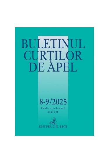 Buletinul Curților de Apel nr. 8-9/2025