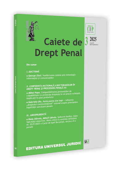 Caiete de drept penal nr. 3/2025