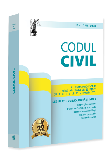 Codul civil ianuarie 2026. Ediție tiparita pe hartie alba