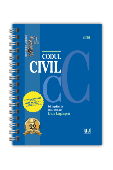 Codul civil Ianuarie 2026. EDIȚIE SPIRALATA, tiparita pe hartie alba
