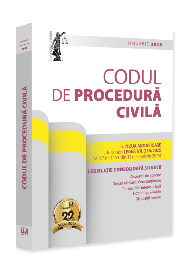 Codul de procedura civila: ianuarie 2026. Ediție tiparita pe hartie alba