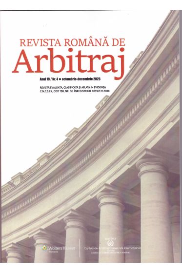 Revista Romana de Arbitraj Nr. 4/2025