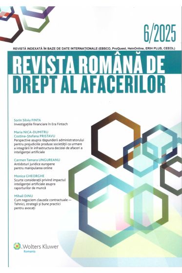 Revista Romana de drept al afacerilor nr 6/2025