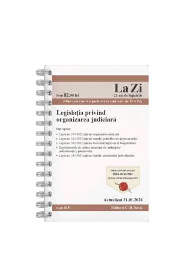 Legislația privind organizarea judiciara. Cod 815. Actualizat la 31.01.2026