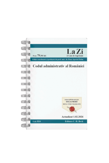 Codul administrativ al Romaniei. Cod 816. Actualizat la 1.02.2026