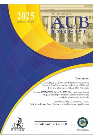 Analele Universitații din București - Seria Drept, 2025