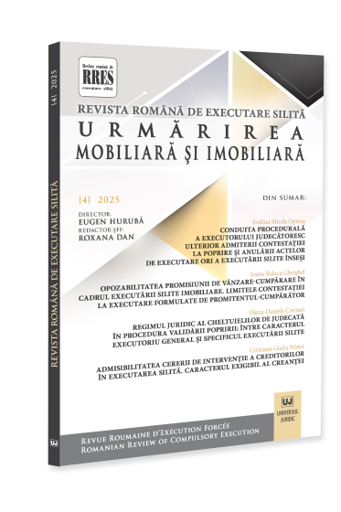Revista romana de executare silita nr. 4/2025 – Urmarirea mobiliara si imobiliara