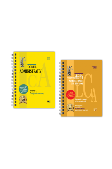 Pachet: Codul administrativ: Martie 2026 si Legea contenciosului administrativ nr. 554/2004. Noiembrie 2025