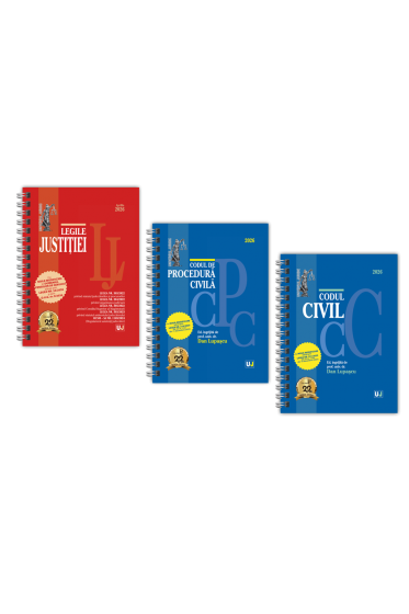 Pachet: Legile justitiei: aprilie 2026; Codul de procedura civila si Codul civil Ianuarie 2026.