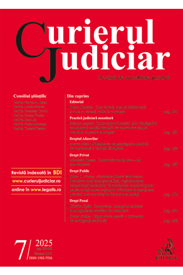 Curierul Judiciar nr. 7/2025